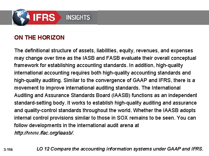 ON THE HORIZON The definitional structure of assets, liabilities, equity, revenues, and expenses may