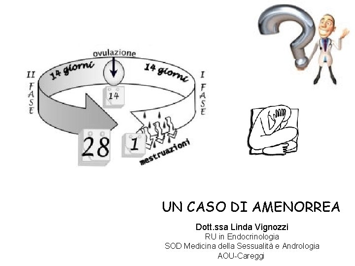 UN CASO DI AMENORREA Dott. ssa Linda Vignozzi RU in Endocrinologia SOD Medicina della