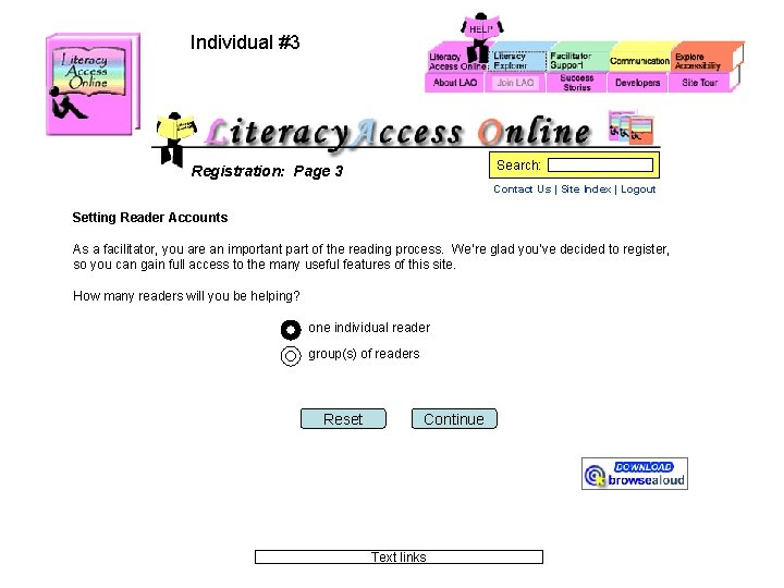 Individual #3 Search: Registration: Page 3 Contact Us | Site Index | Logout Setting Individual #3 Search: Registration: Page 3 Contact Us | Site Index | Logout Setting