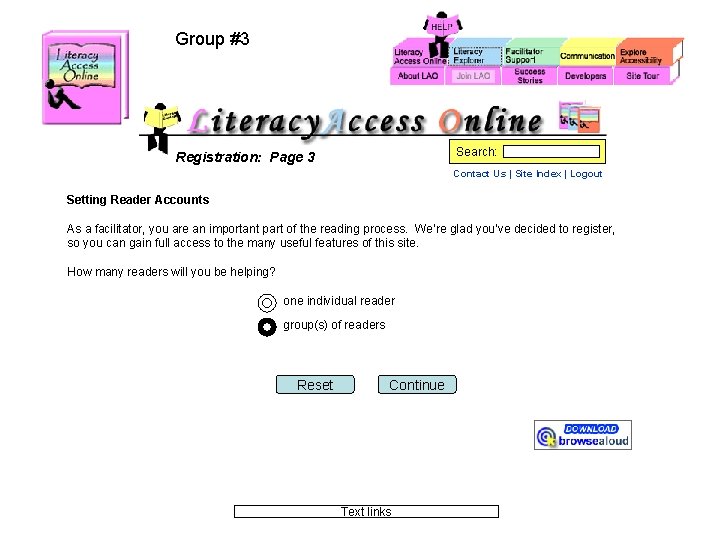 Group #3 Search: Registration: Page 3 Contact Us | Site Index | Logout Setting Group #3 Search: Registration: Page 3 Contact Us | Site Index | Logout Setting