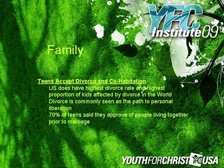 Family Teens Accept Divorce and Co-Habitation US does have highest divorce rate and highest