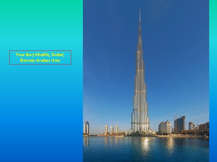 Tour Burj Khalifa, Dubaï, Émirats Arabes Unis 