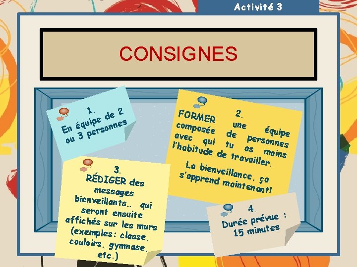 Activité 3 CONSIGNES 1. e 2 d e uip nnes q é En rso