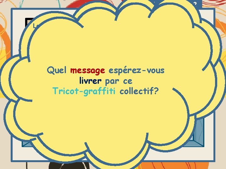 Activité optionnelle 2 Le « Tricot-graffiti » est aussi appelé « tricot urbain »