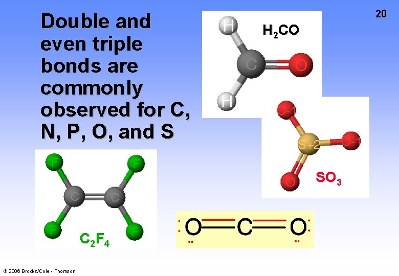 Double and even triple bonds are commonly observed for C, N, P, O, and