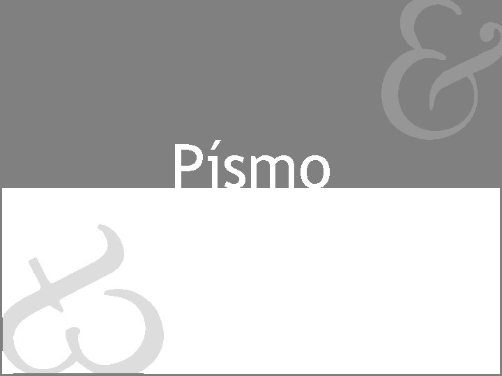 Písmo 