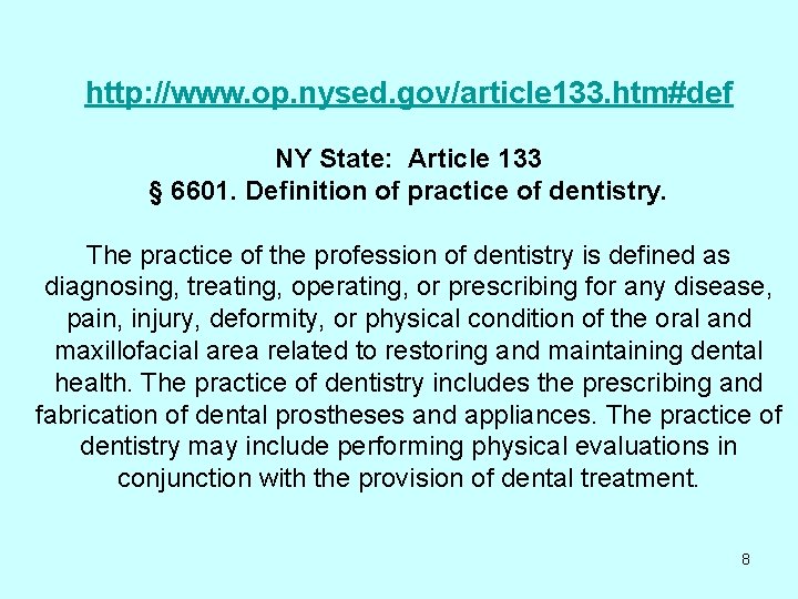http: //www. op. nysed. gov/article 133. htm#def NY State: Article 133 § 6601. Definition