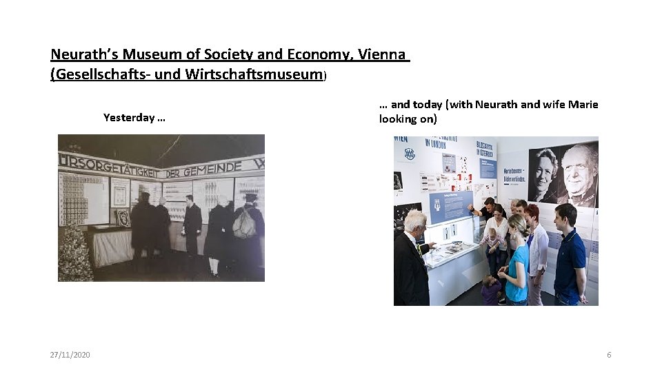 Neurath’s Museum of Society and Economy, Vienna (Gesellschafts- und Wirtschaftsmuseum) Yesterday … 27/11/2020 …