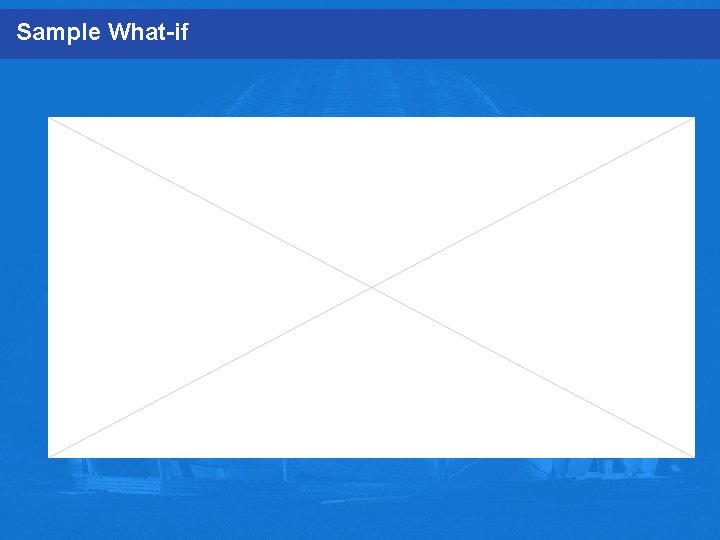 Sample What-if 