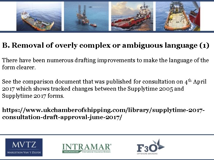 B. Removal of overly complex or ambiguous language (1) There have been numerous drafting