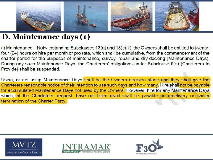 D. Maintenance days (1) 