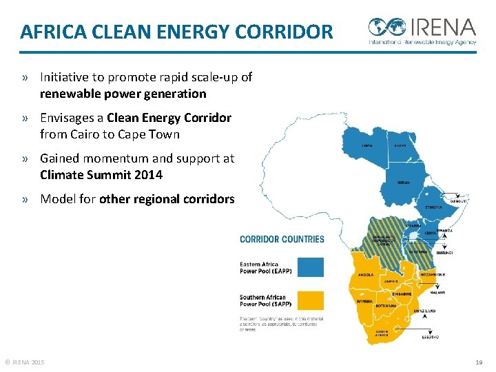 AFRICA CLEAN ENERGY CORRIDOR » Initiative to promote rapid scale-up of renewable power generation