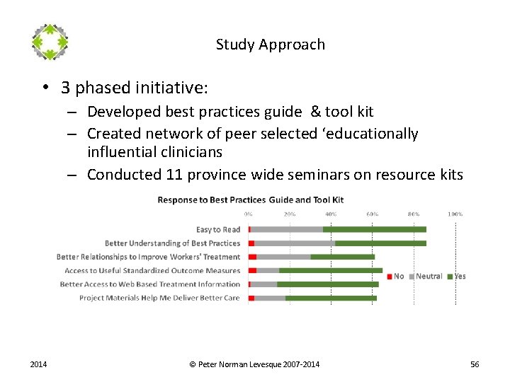  Study Approach • 3 phased initiative: – Developed best practices guide & tool