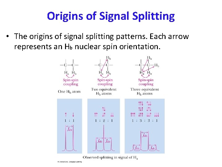 Origins of Signal Splitting • The origins of signal splitting patterns. Each arrow represents