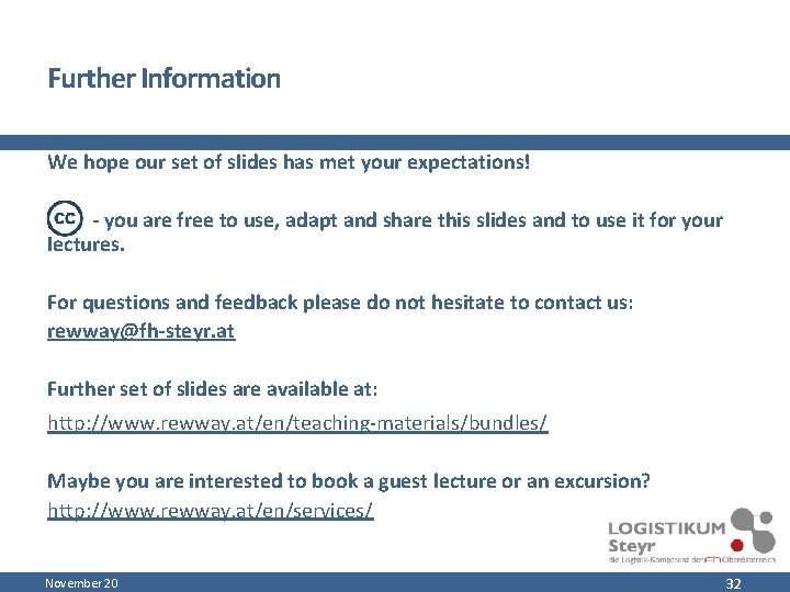 Further Information We hope our set of slides has met your expectations! - you