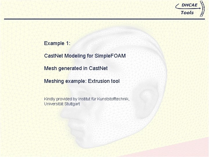 Example 1: Cast. Net Modeling for Simple. FOAM Mesh generated in Cast. Net Meshing