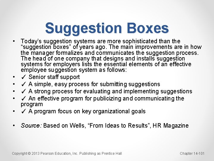 Suggestion Boxes • Today’s suggestion systems are more sophisticated than the “suggestion boxes” of