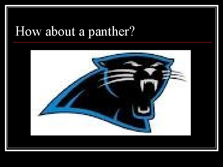 How about a panther? 