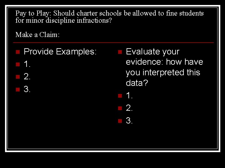 Pay to Play: Should charter schools be allowed to fine students for minor discipline