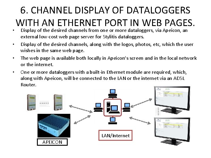  • • 6. CHANNEL DISPLAY OF DATALOGGERS WITH AN ETHERNET PORT IN WEB