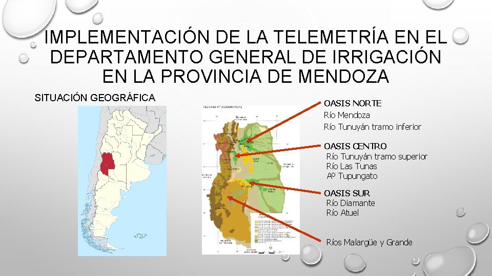 IMPLEMENTACIÓN DE LA TELEMETRÍA EN EL DEPARTAMENTO GENERAL DE IRRIGACIÓN EN LA PROVINCIA DE IMPLEMENTACIÓN DE LA TELEMETRÍA EN EL DEPARTAMENTO GENERAL DE IRRIGACIÓN EN LA PROVINCIA DE