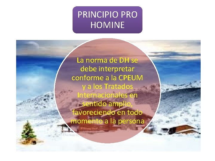 PRINCIPIO PRO HOMINE La norma de DH se debe interpretar conforme a la CPEUM