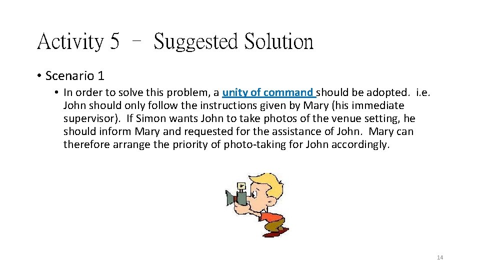 Activity 5 – Suggested Solution • Scenario 1 • In order to solve this Activity 5 – Suggested Solution • Scenario 1 • In order to solve this