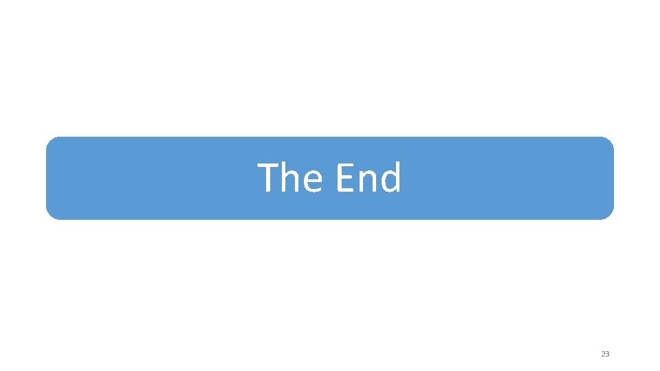 The End 23 The End 23