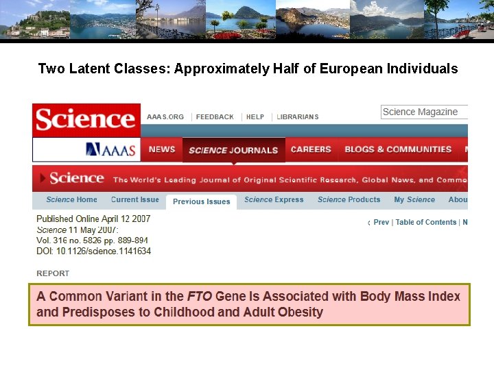 Two Latent Classes: Approximately Half of European Individuals 