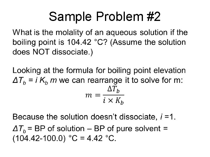 Sample Problem #2 • 