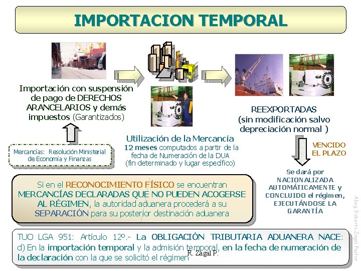IMPORTACION TEMPORAL Importación con suspensión de pago de DERECHOS ARANCELARIOS y demás impuestos (Garantizados)