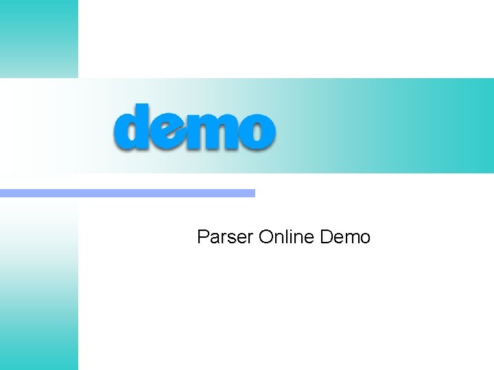 Parser Online Demo 