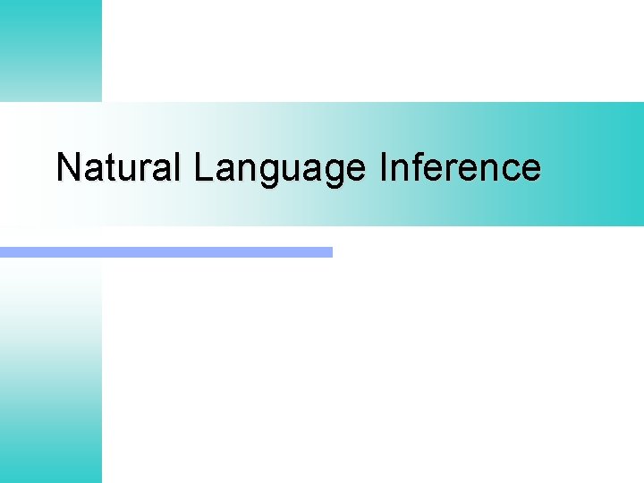 Natural Language Inference 