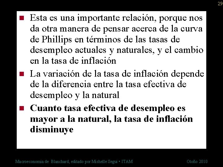 29 n n n Esta es una importante relación, porque nos da otra manera