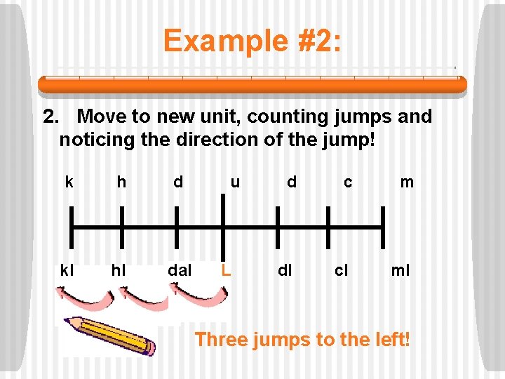 Example #2: 2. Move to new unit, counting jumps and noticing the direction of