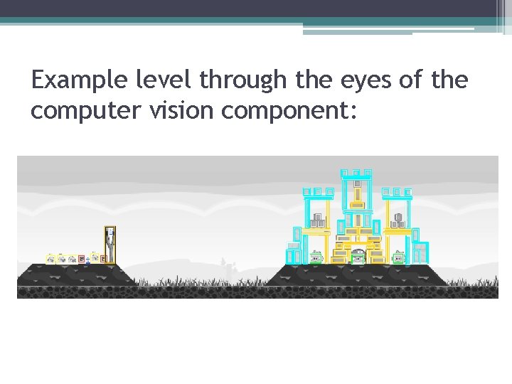 Example level through the eyes of the computer vision component: 