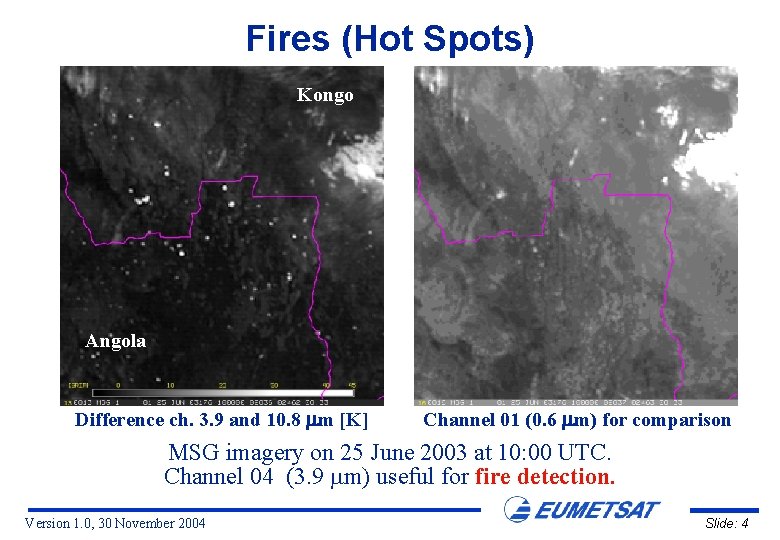 Fires (Hot Spots) Kongo Angola Difference ch. 3. 9 and 10. 8 m [K]