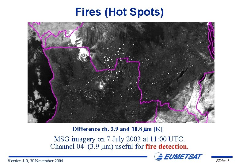 Fires (Hot Spots) Kongo Angola Difference ch. 3. 9 and 10. 8 m [K]