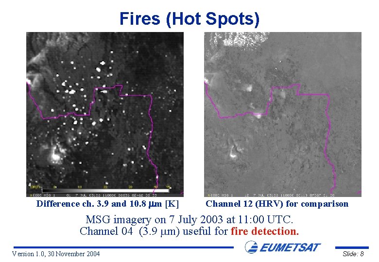 Fires (Hot Spots) Kongo Angola Difference ch. 3. 9 and 10. 8 m [K]