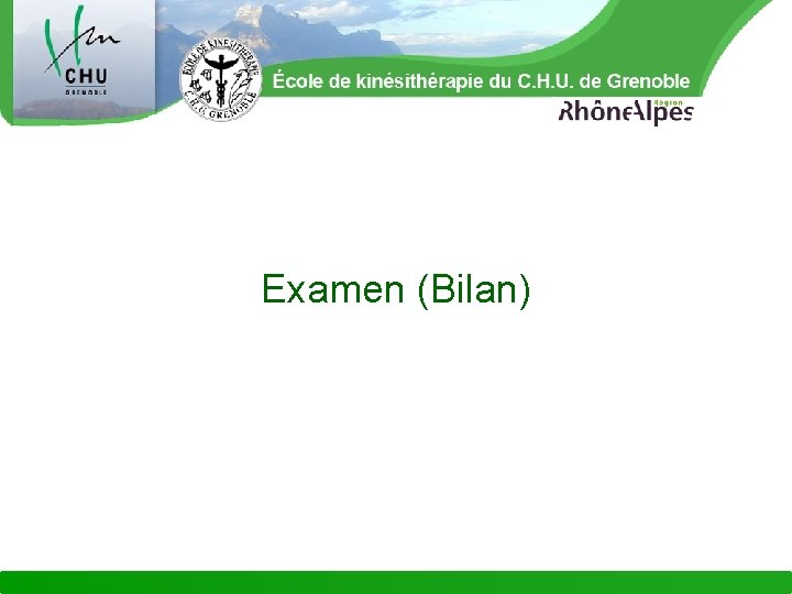 Examen (Bilan) 