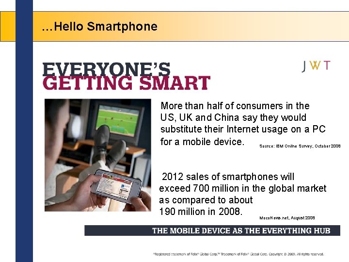 …Hello Smartphone More than half of consumers in the US, UK and China say