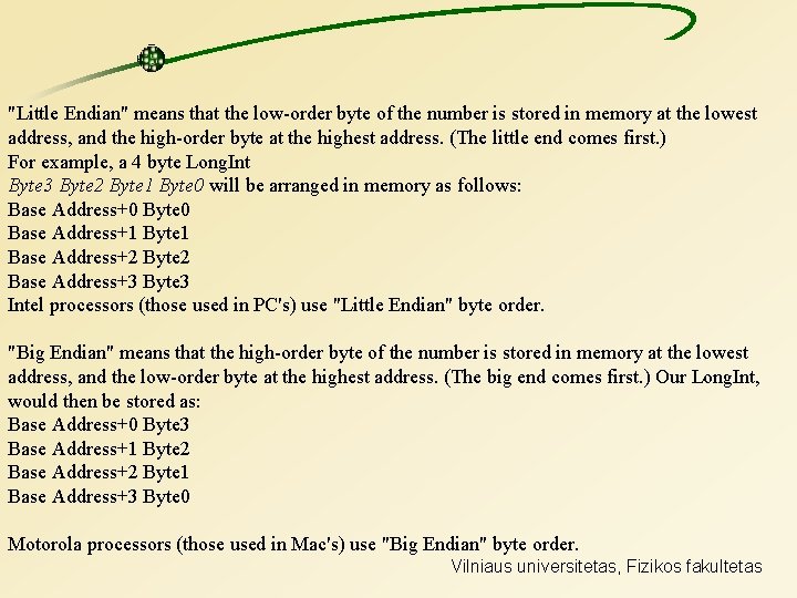 "Little Endian" means that the low-order byte of the number is stored in memory