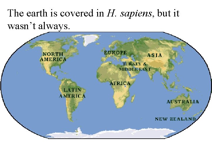 The earth is covered in H. sapiens, but it wasn’t always. 
