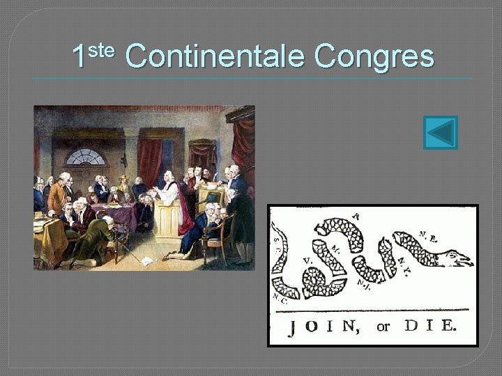 1 ste Continentale Congres 