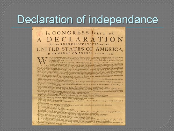 Declaration of independance 