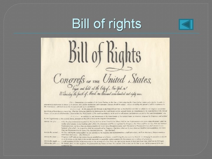Bill of rights 