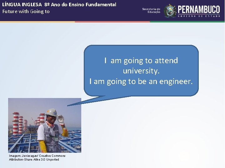 LÍNGUA INGLESA 8º Ano do Ensino Fundamental Future with Going to I am going