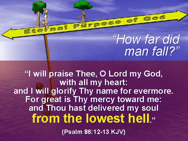 “How far did man fall? ” “I will praise Thee, O Lord my God,