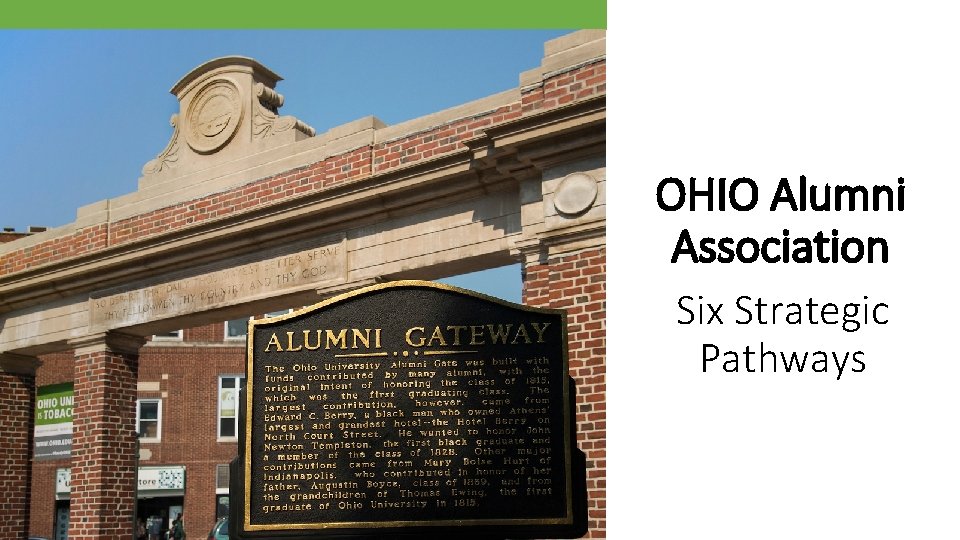 OHIO Alumni Association Six Strategic Pathways 