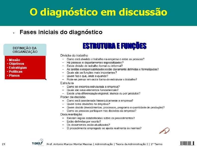 O diagnóstico em discussão • 29 Fases iniciais do diagnóstico Prof. Antonio Marcos Montai